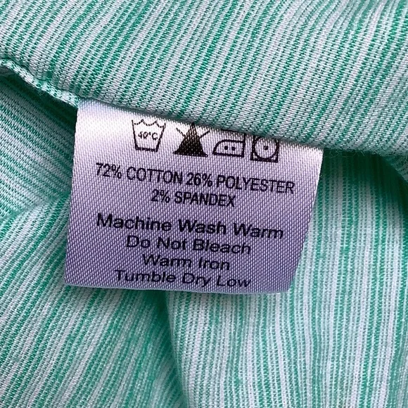 Light Green Casual Button Down Camp Shirt Size 3X - Picture 8 of 9